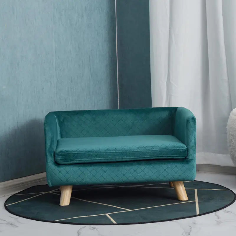 Teal velvet dog sofa dimensions