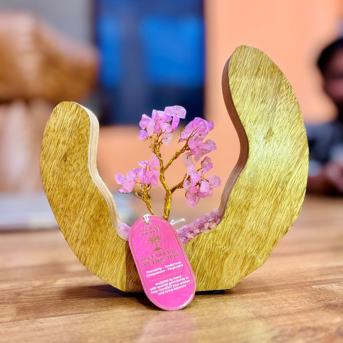 Gemstone Tree Garden – Rose Quartz · Mango Wood by Chapter 9 Copenhagen