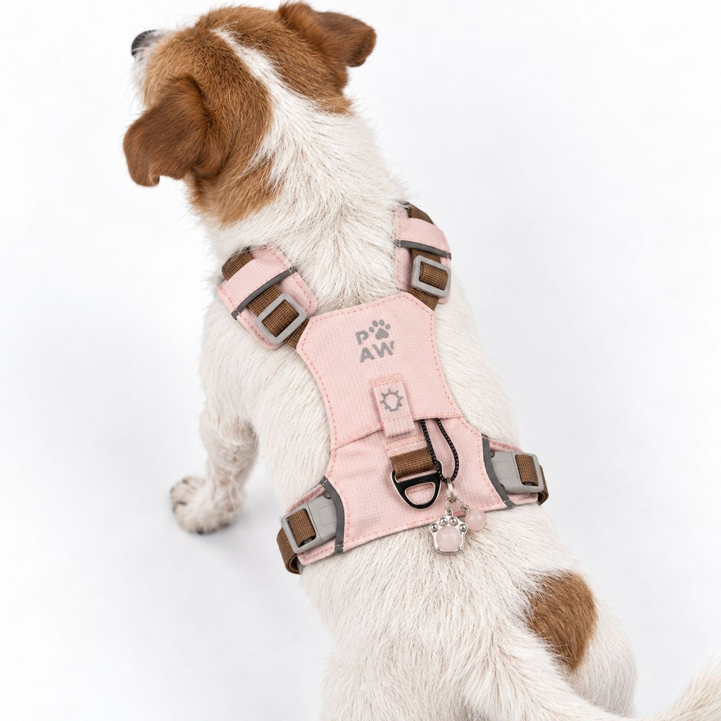 Gemstone Step-in Harness | Soft Pink · Rose Quartz · Size S