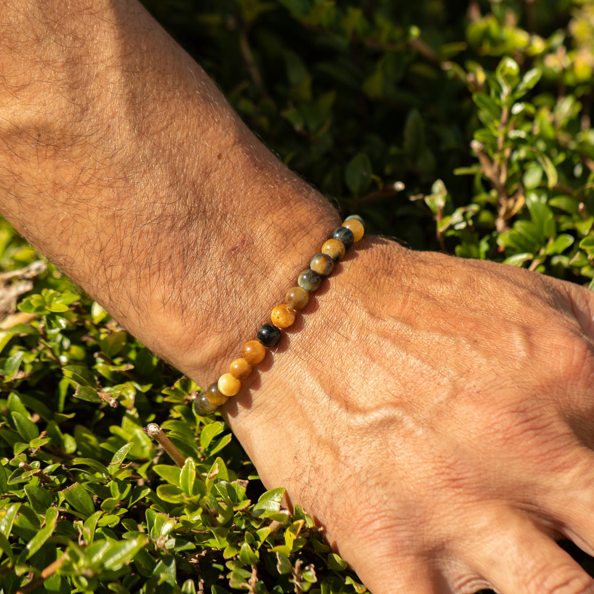 Petite Gemstone Bracelet – Dream Tiger's Eye – close-up