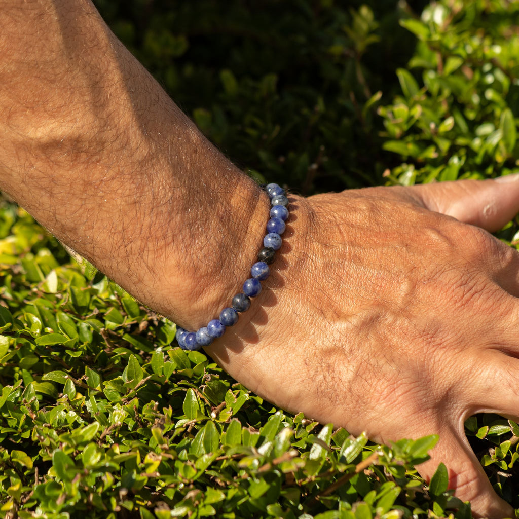 Petite Gemstone Bracelet – Sodalite – another angle