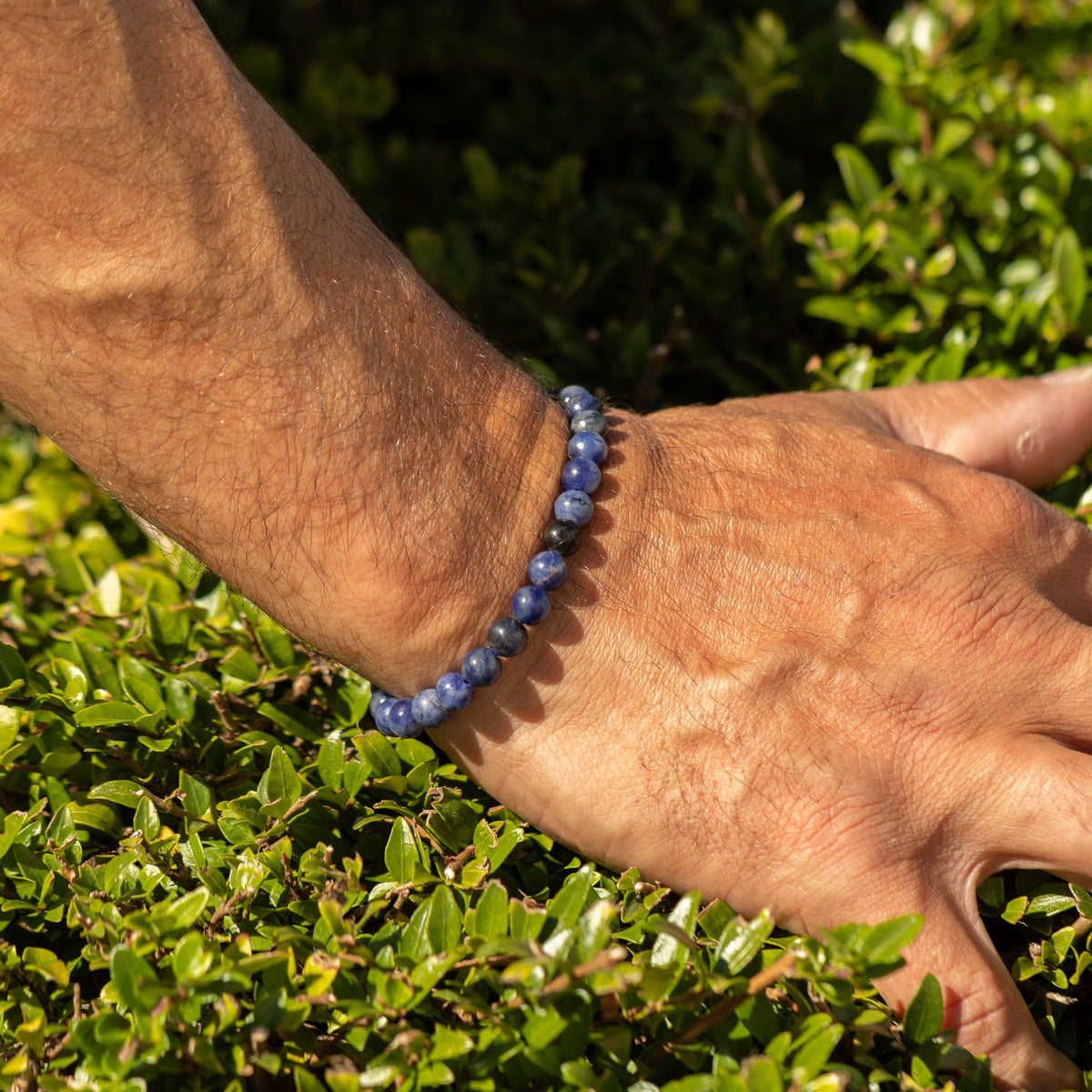 Petite Gemstone Bracelet – Sodalite – another angle