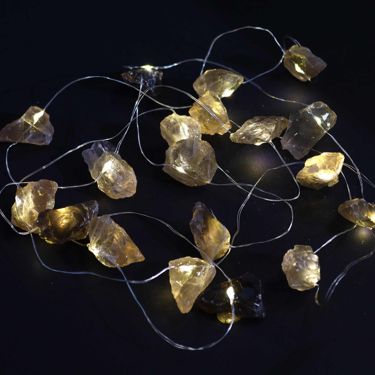 Gemstone Light String – Citrine – another angle