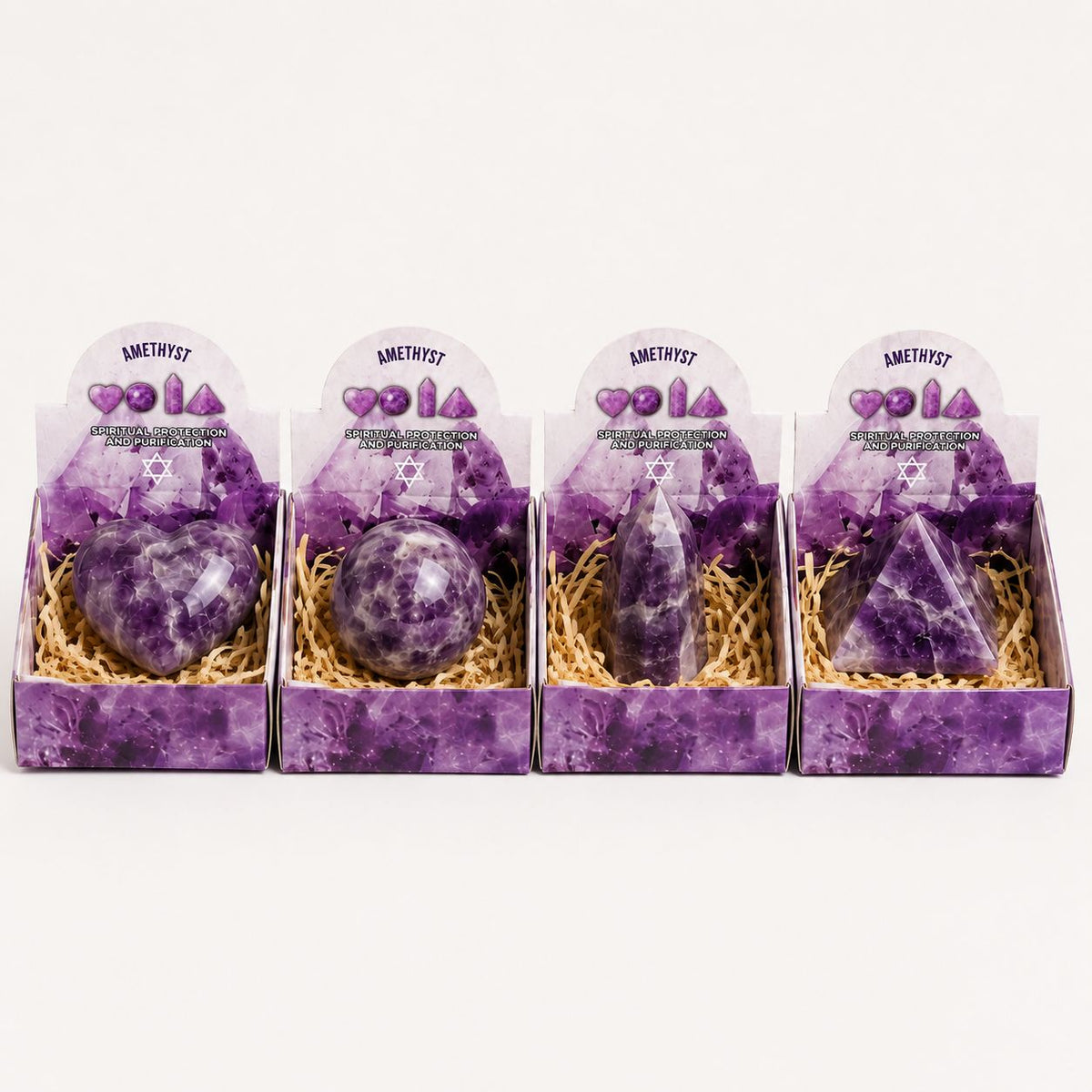 Four Shapes Gift Set – Amethyst – detail view