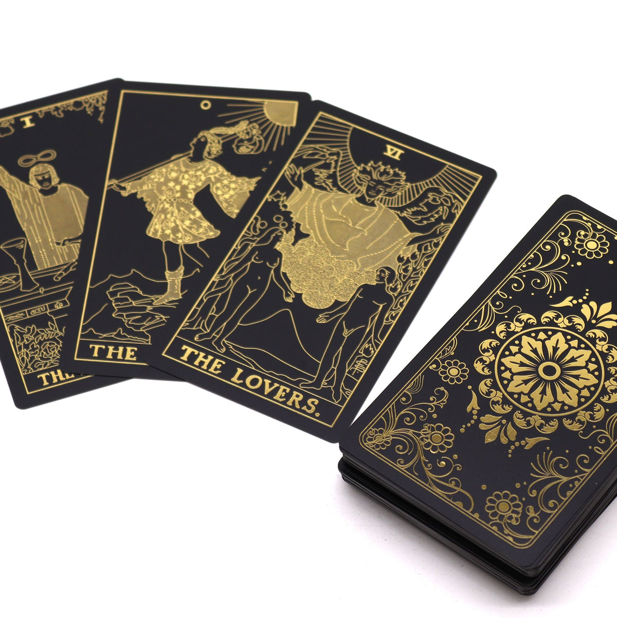 Tarot Deck – Gold Foil · with Guidebook – close-up