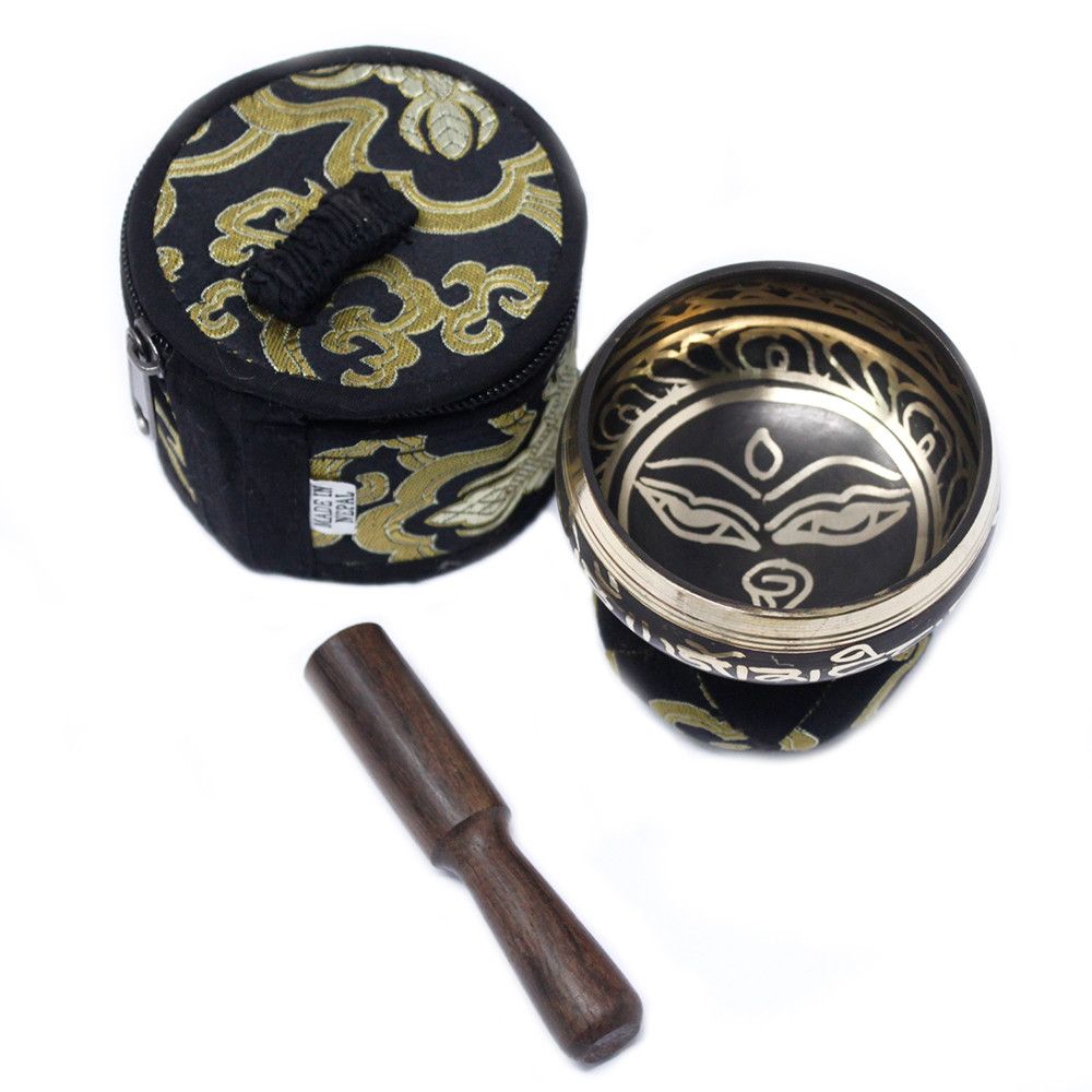 Mini Singing Bowl Gift Set – Black – styled view