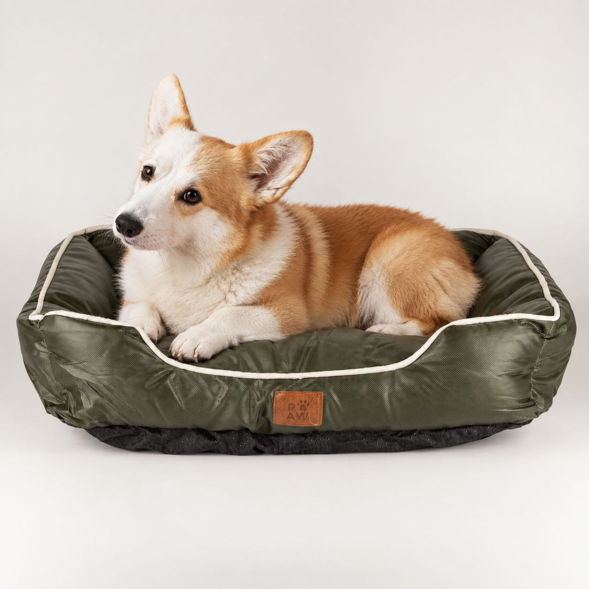 Cosy Dog Bed | Khaki Green · Small
