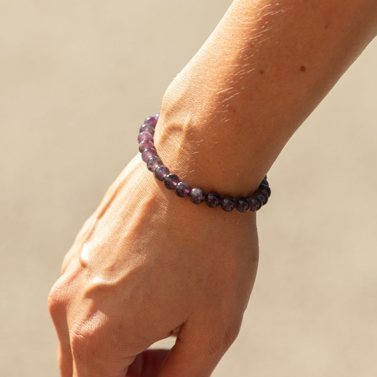 Petite Gemstone Bracelet – Amethyst – another angle