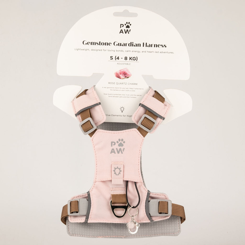 Gemstone Step-in Harness | Soft Pink · Rose Quartz · Size S
