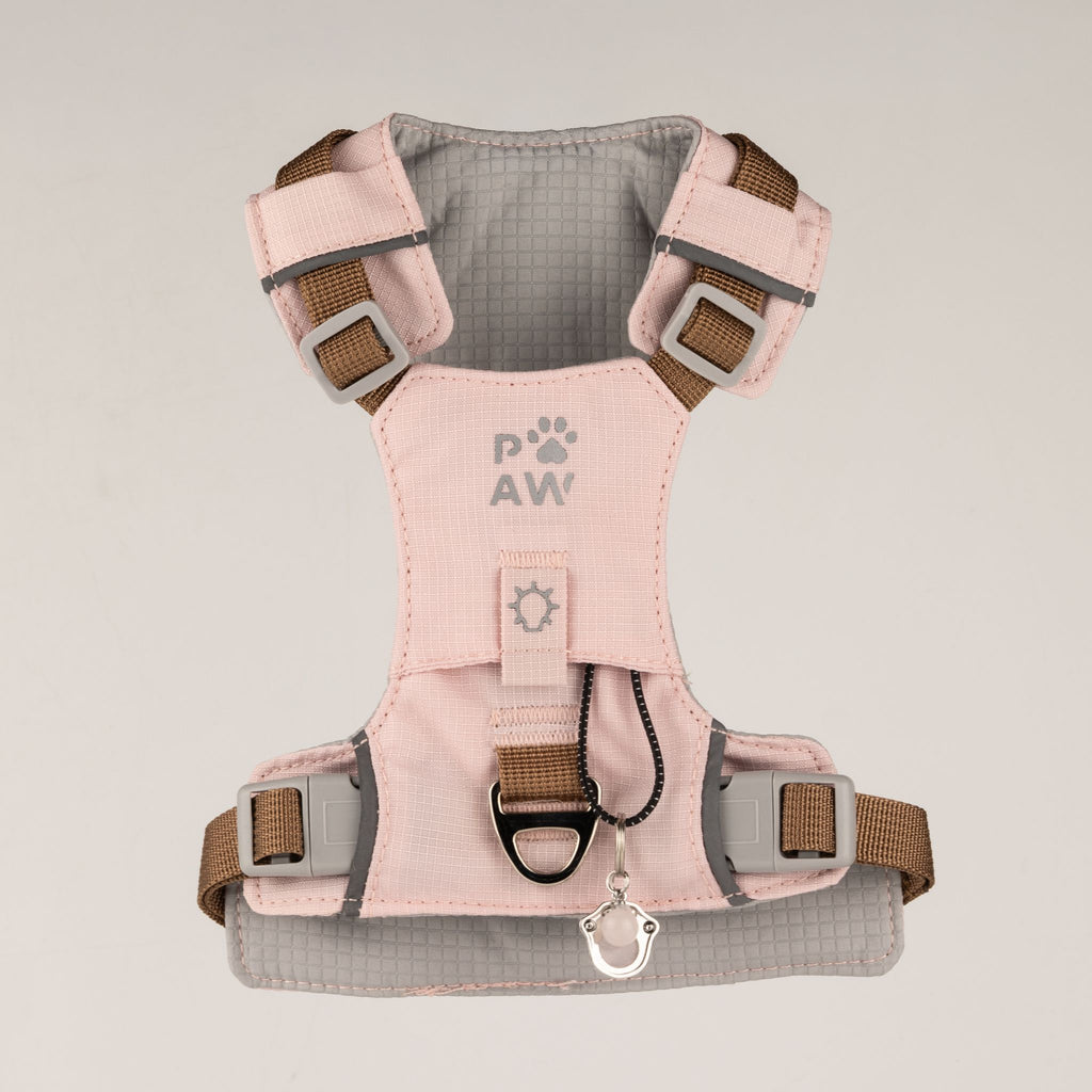 Gemstone Step-in Harness | Soft Pink · Rose Quartz · Size S