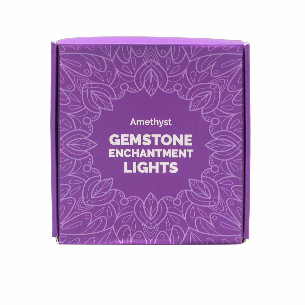 Gemstone Light String – Amethyst – styled view
