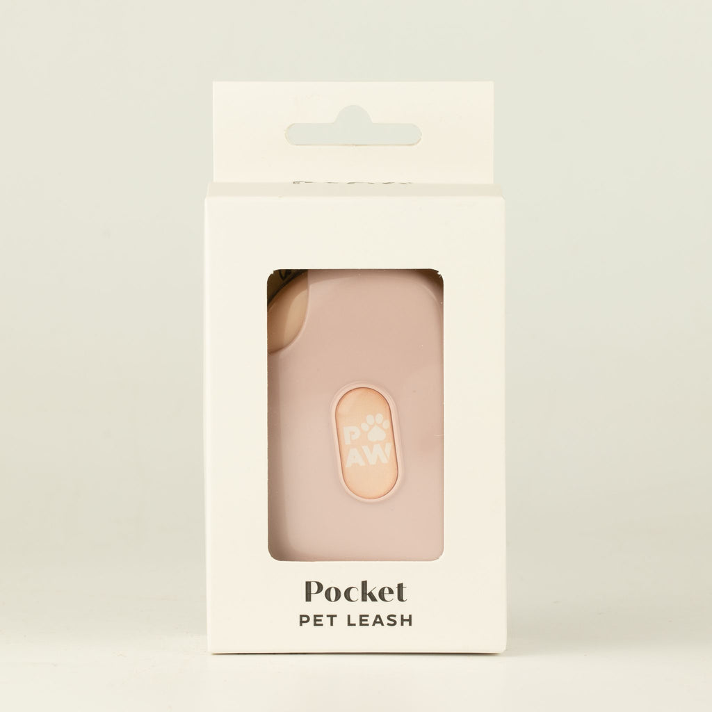 Pocket Pod Retractable Lead | Blush Pink · 1.5 m