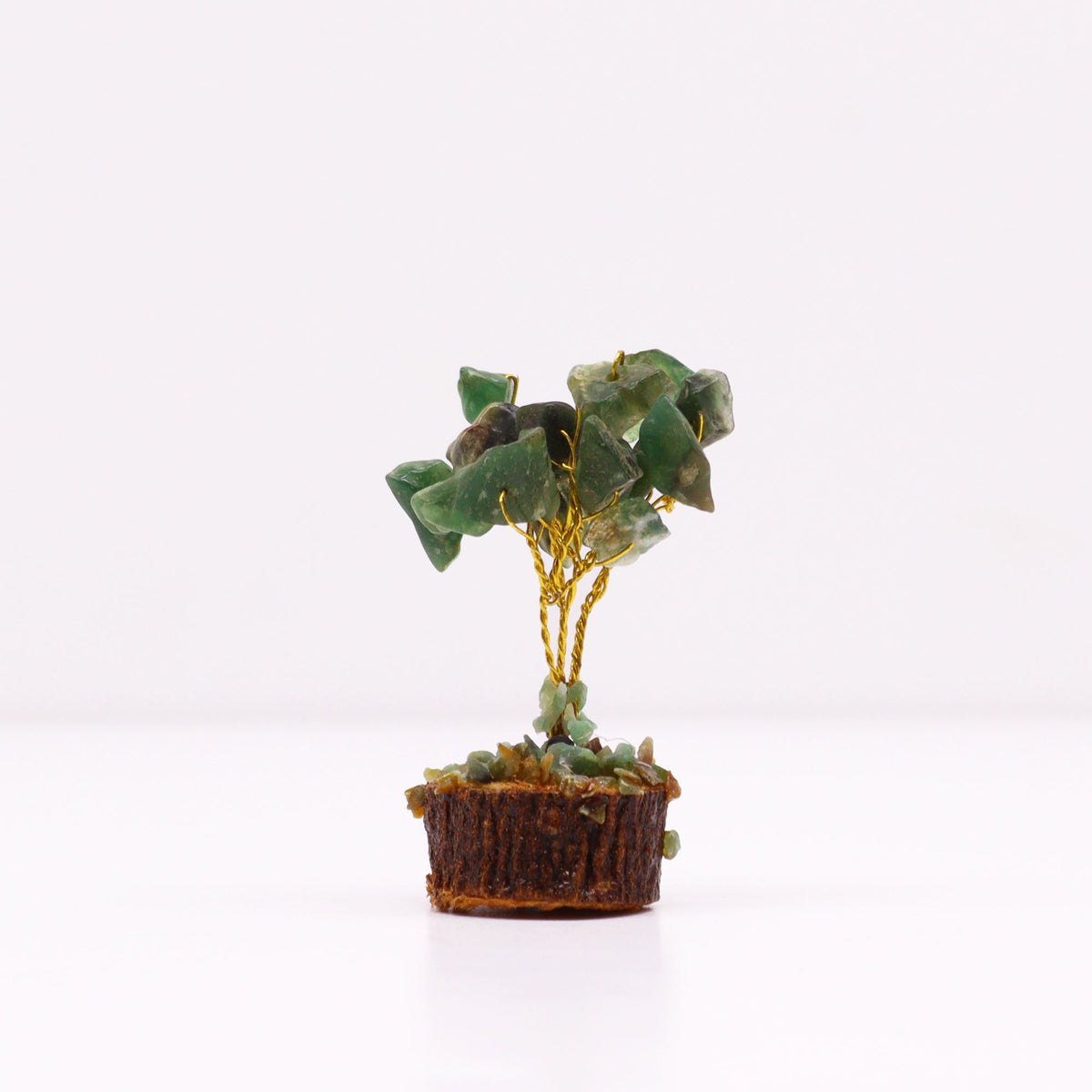 Mini Gemstone Tree – Green Aventurine – close-up