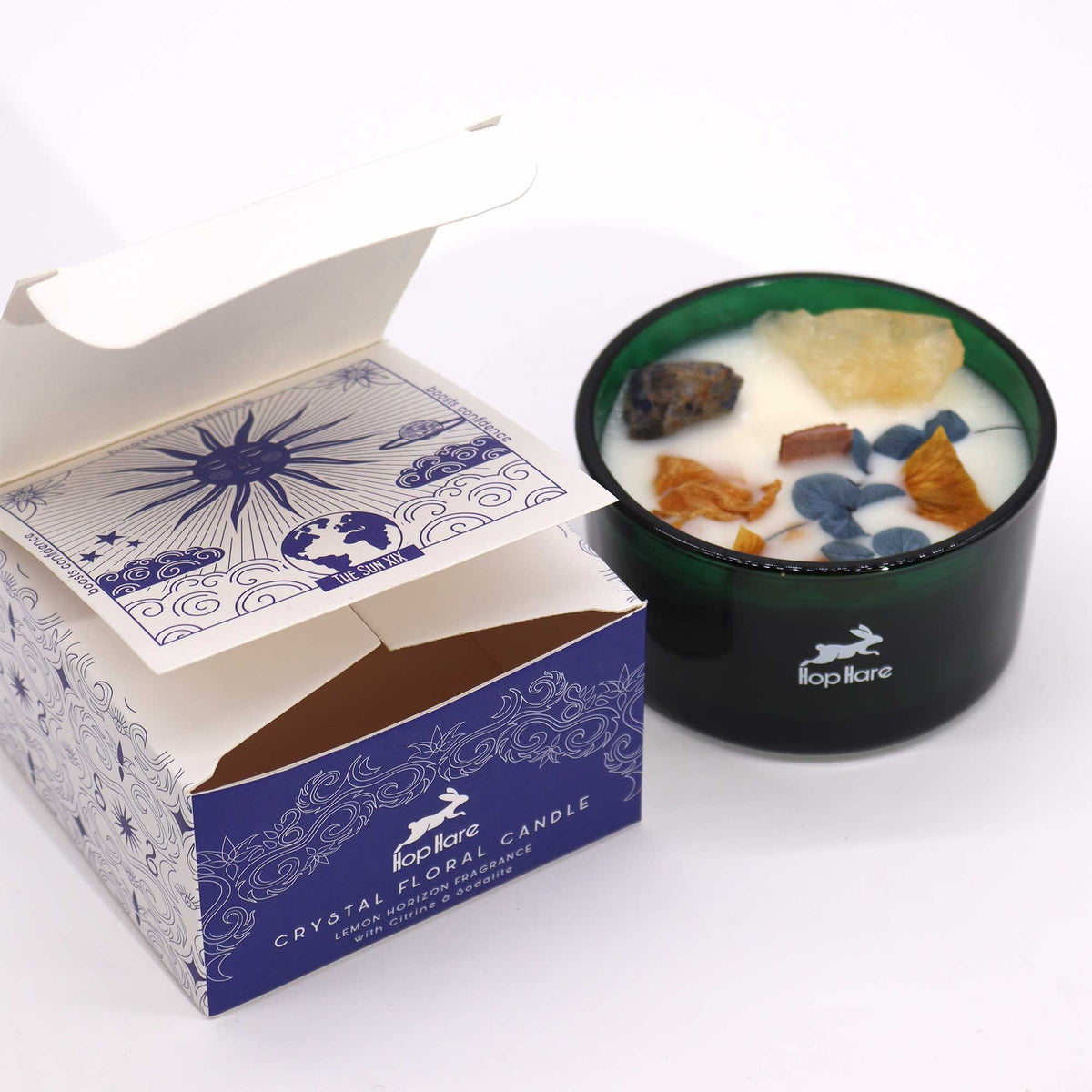Crystal Flower Candle – The Sun · Citrus – second design