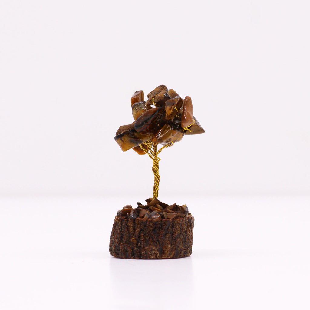 Mini Gemstone Tree – Tiger's Eye – close-up