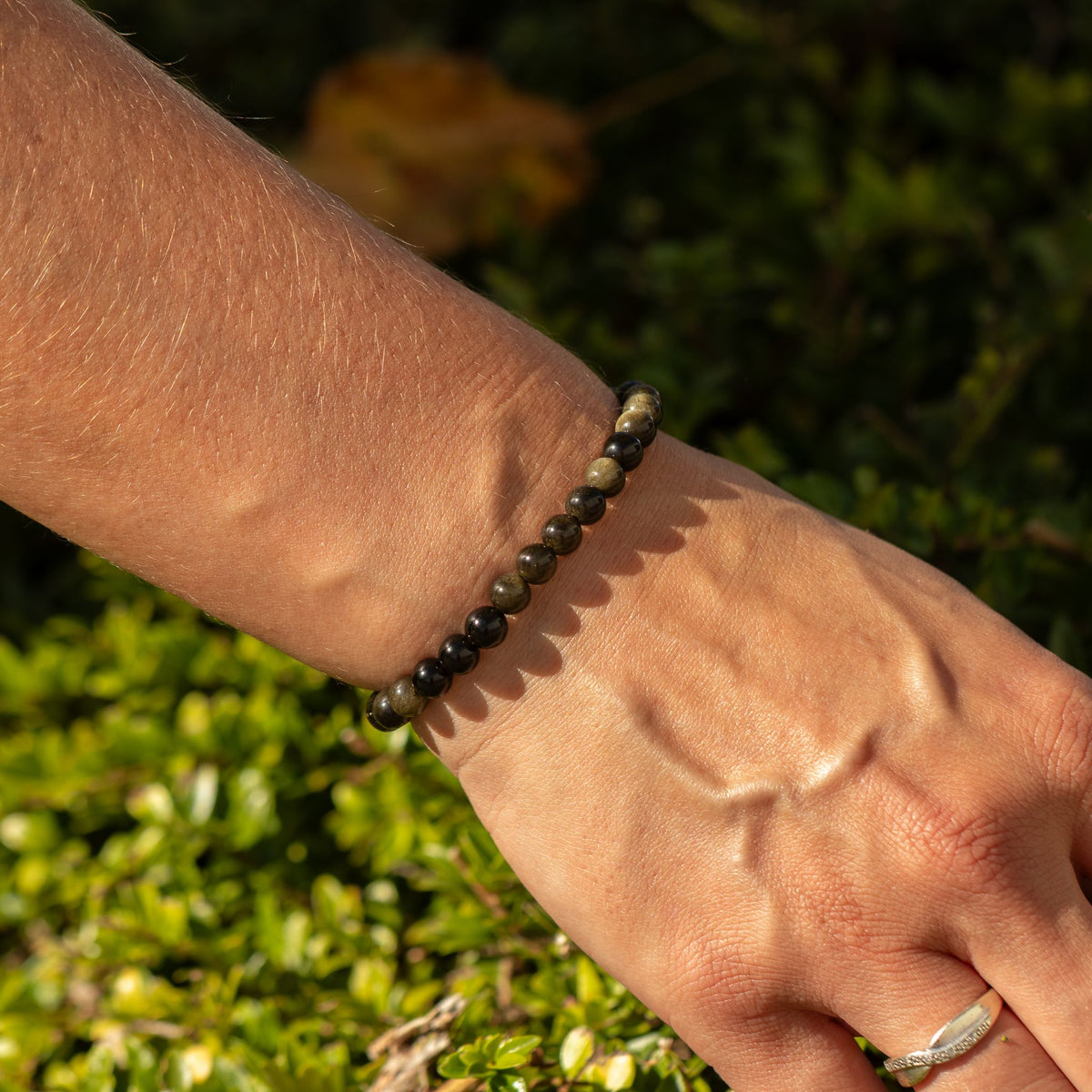 Petite Gemstone Bracelet – Gold Obsidian – packaging