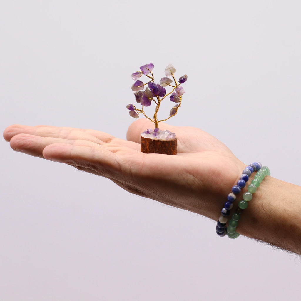 Mini Gemstone Tree – Amethyst – styled view