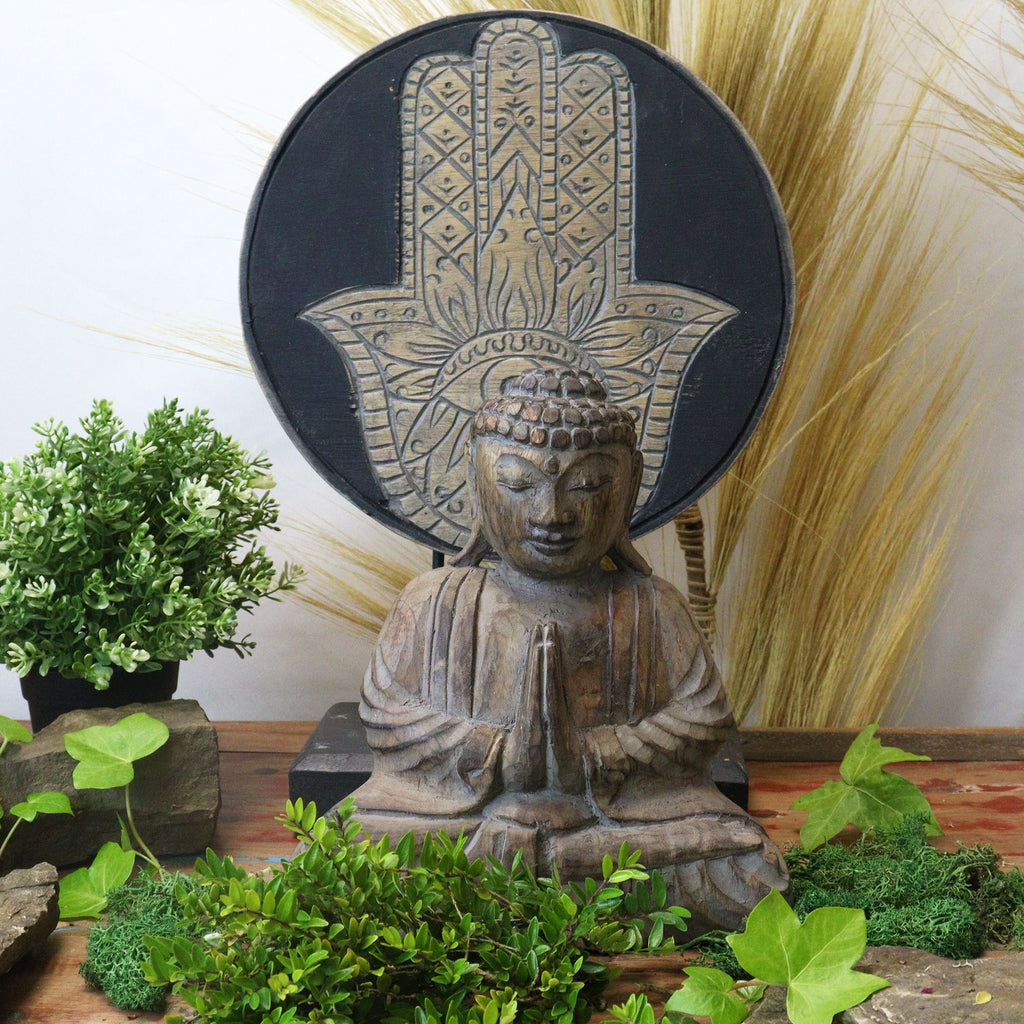 Buddha Feng Shui Set – Hamsa · Grey – close-up