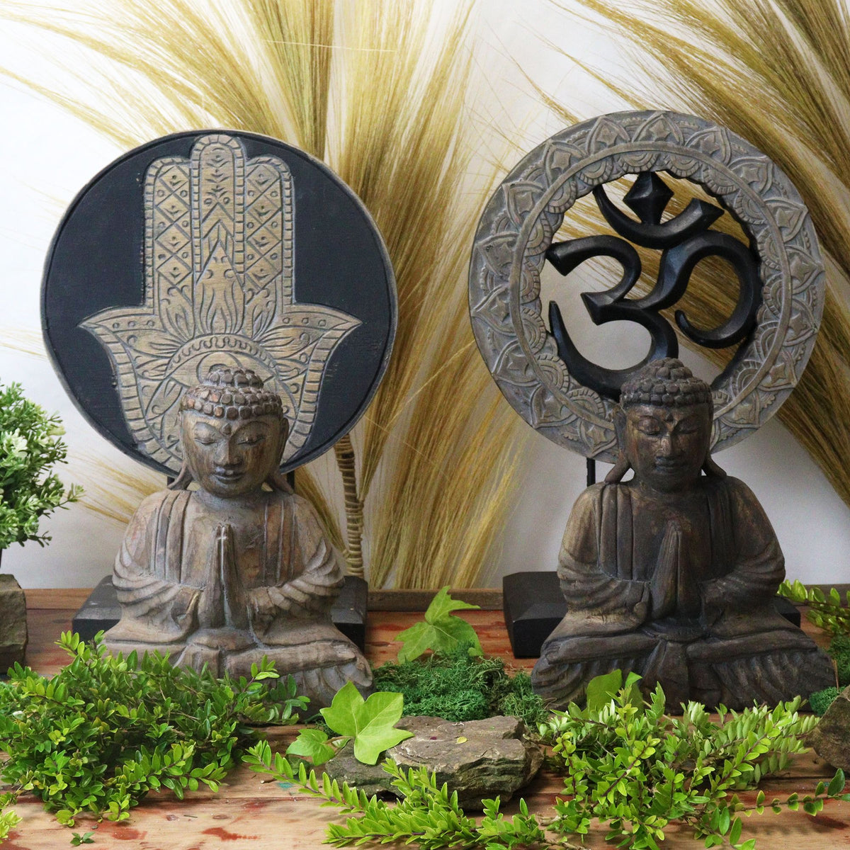 Buddha Feng Shui Set – Om · Grey & Black – packaging