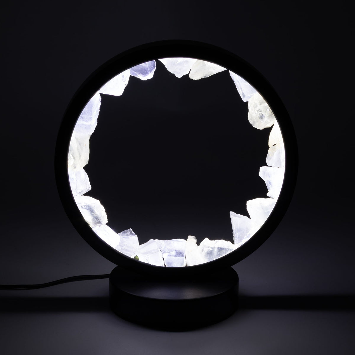 Gemstone Halo Lamp – Clear Quartz – another angle