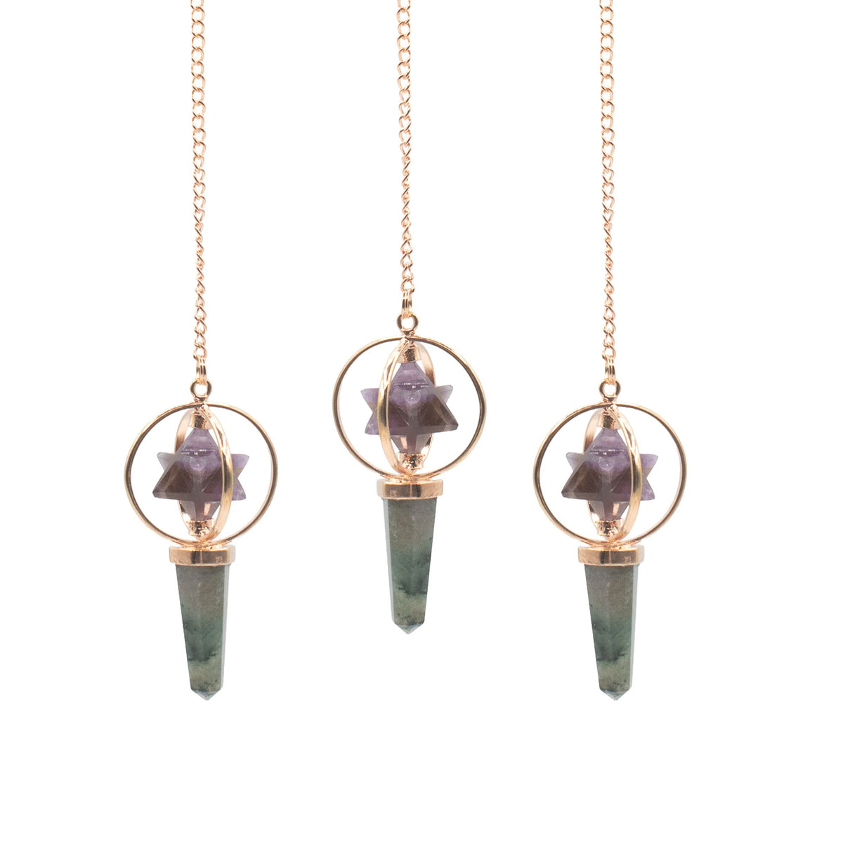 Pendulum – Cosmic Navigator · Amethyst & Labradorite – detail view