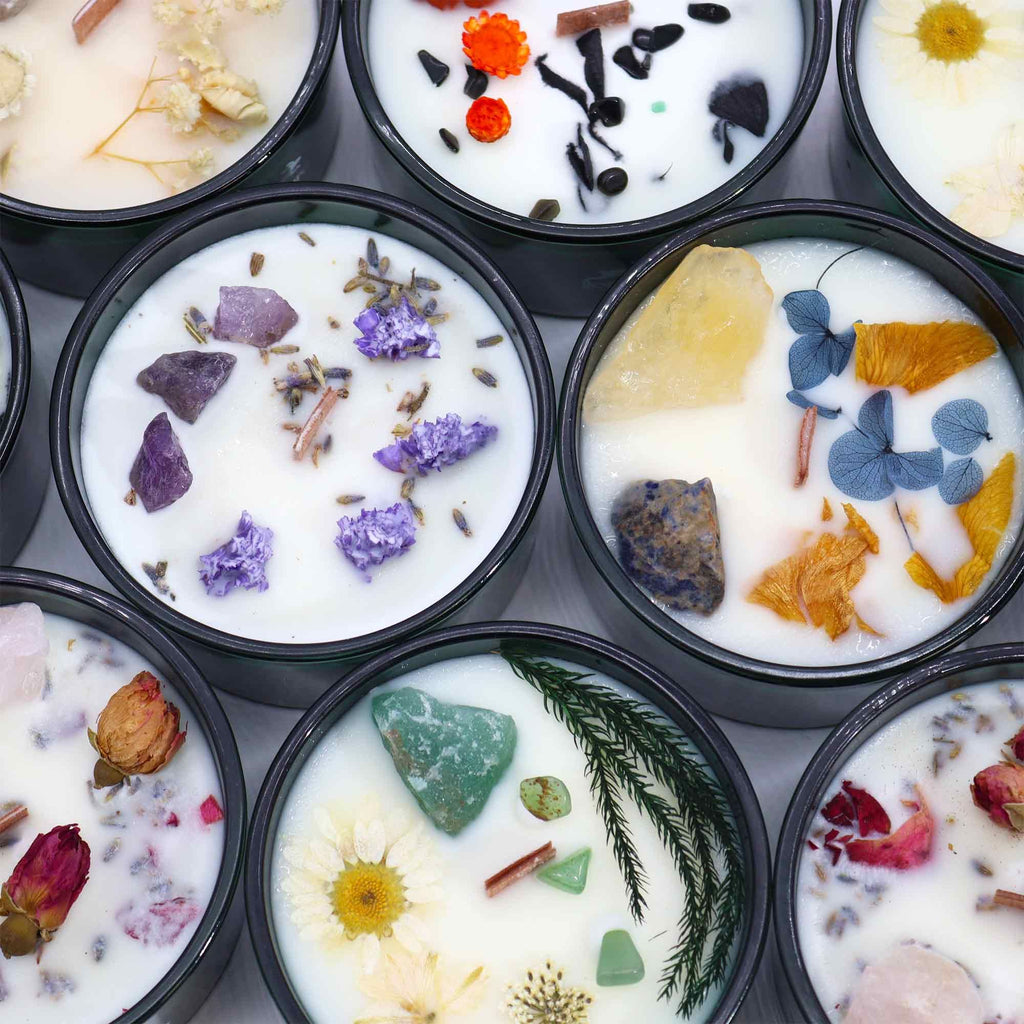 Crystal Flower Candle – The Devil · Intense Floral – second design