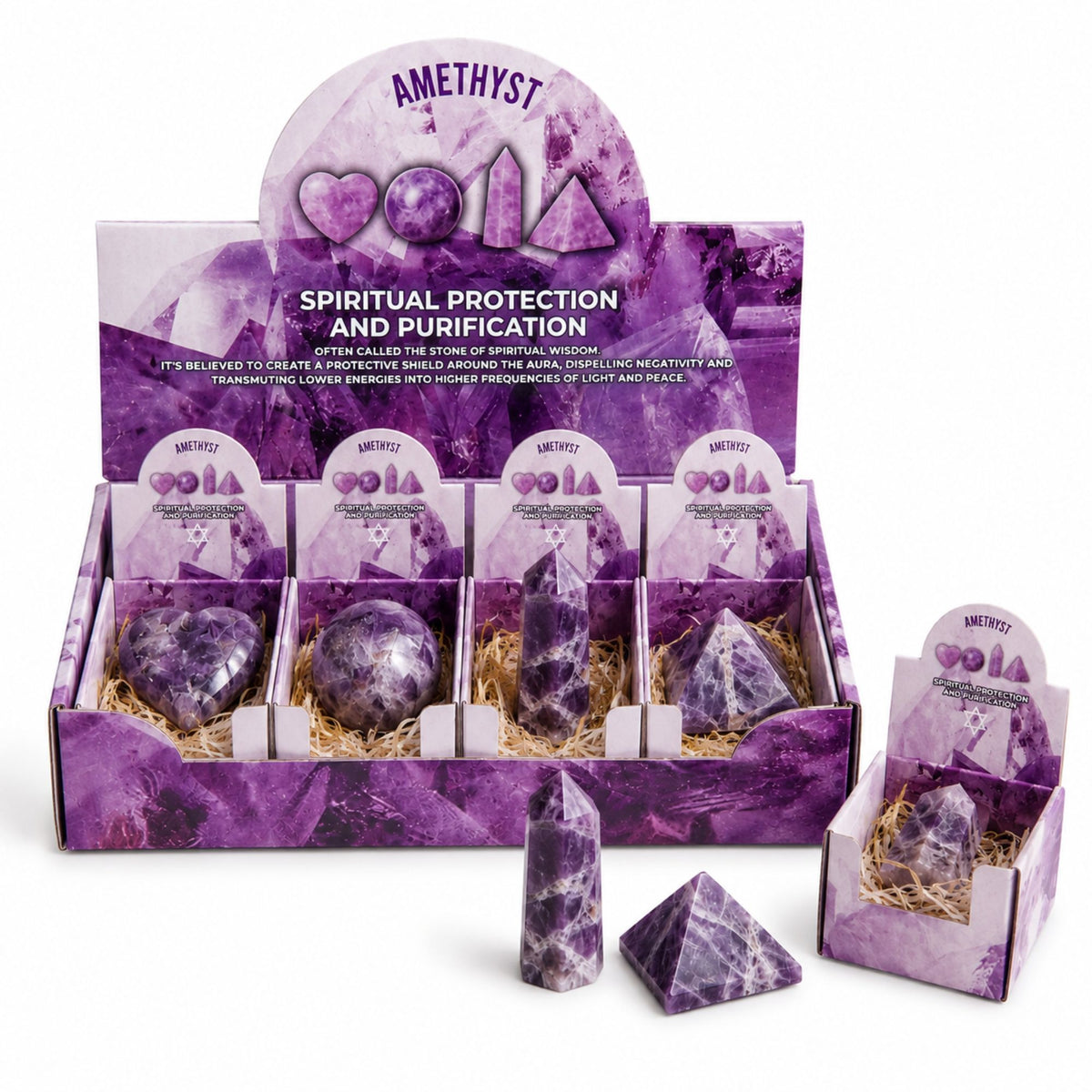 Four Shapes Gift Set – Amethyst – styled view