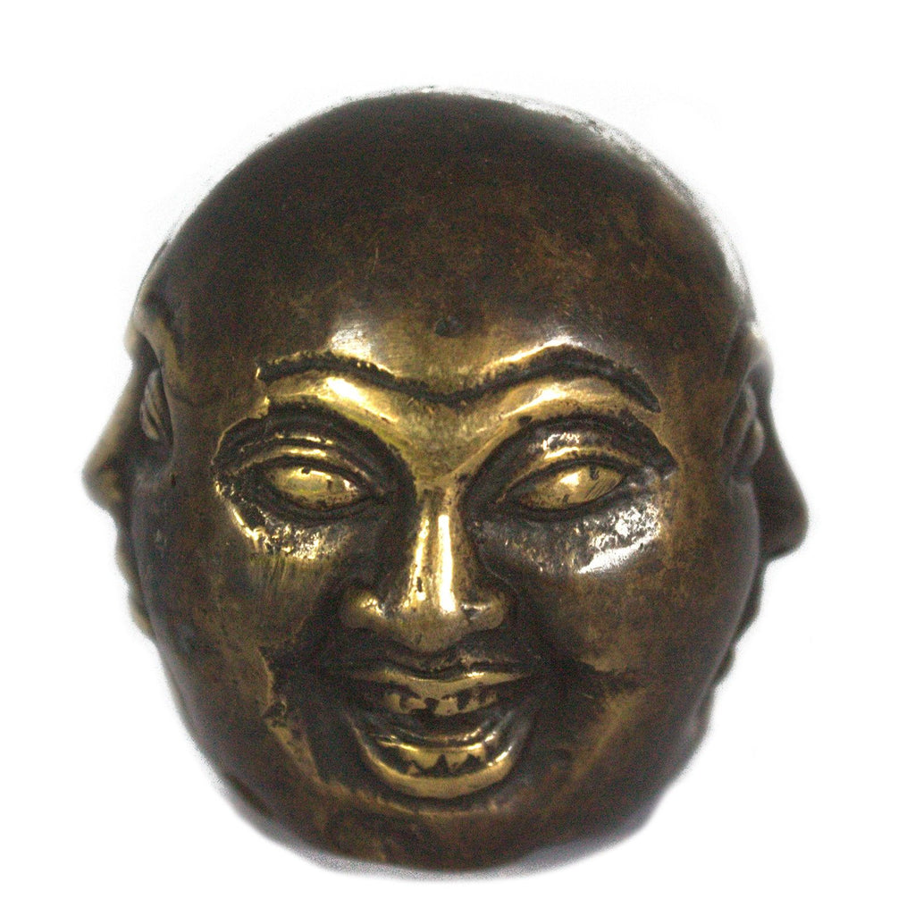 Four-Face Brass Buddha – Feng Shui – styled view