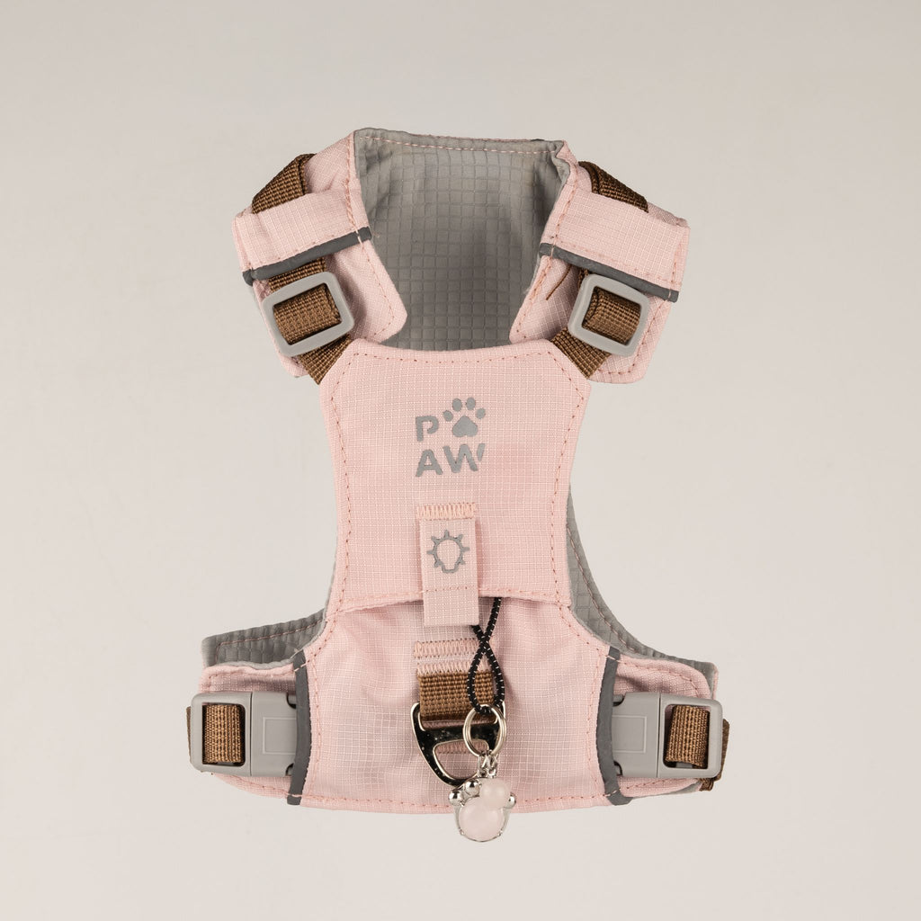 Gemstone Step-in Harness | Soft Pink · Rose Quartz · Size XS