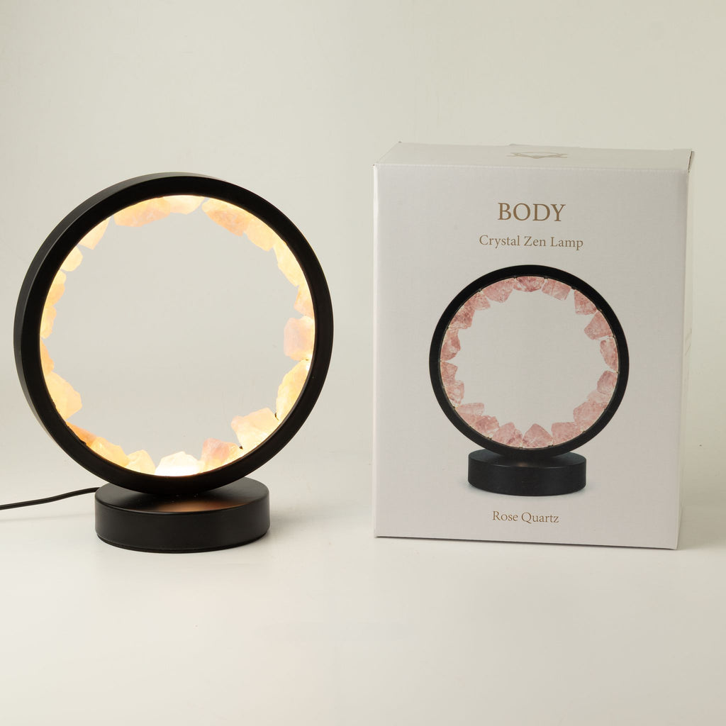 Gemstone Halo Lamp – Rose Quartz – another angle