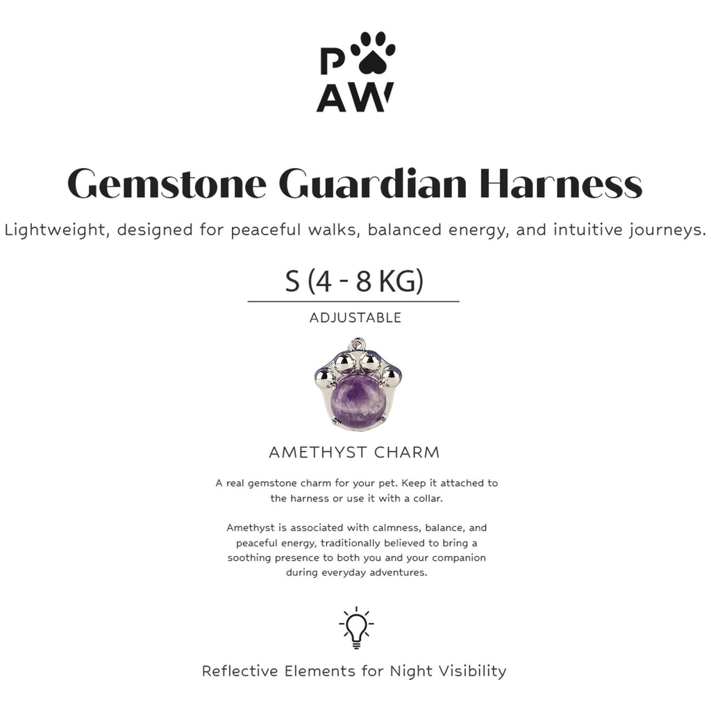 Gemstone Step-in Harness | Lavender · Amethyst · Size S