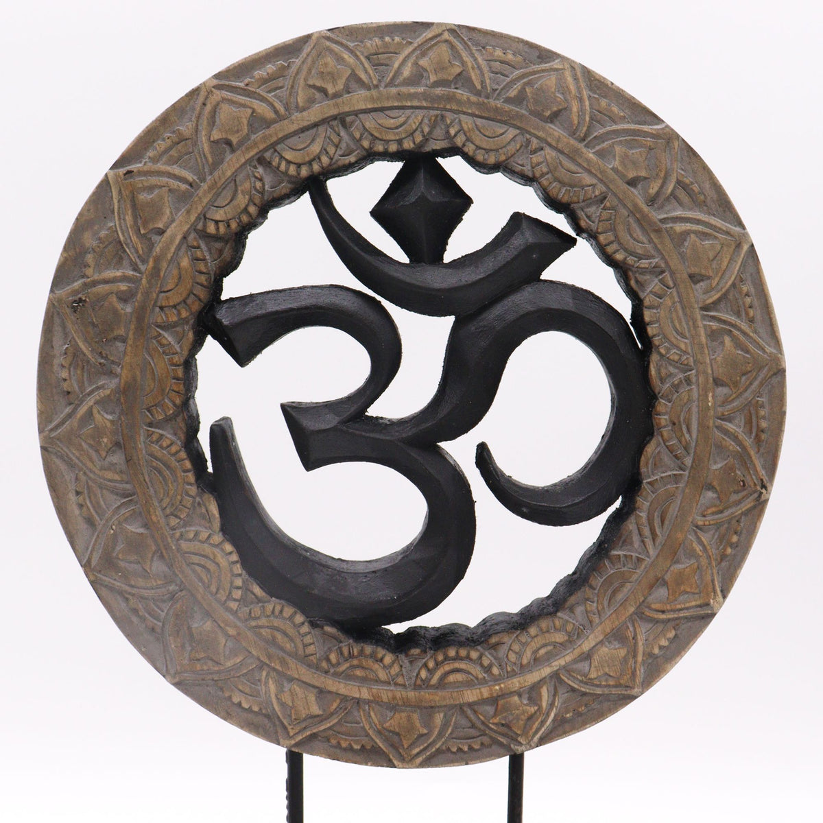 Buddha Feng Shui Set – Om · Grey & Black – detail view