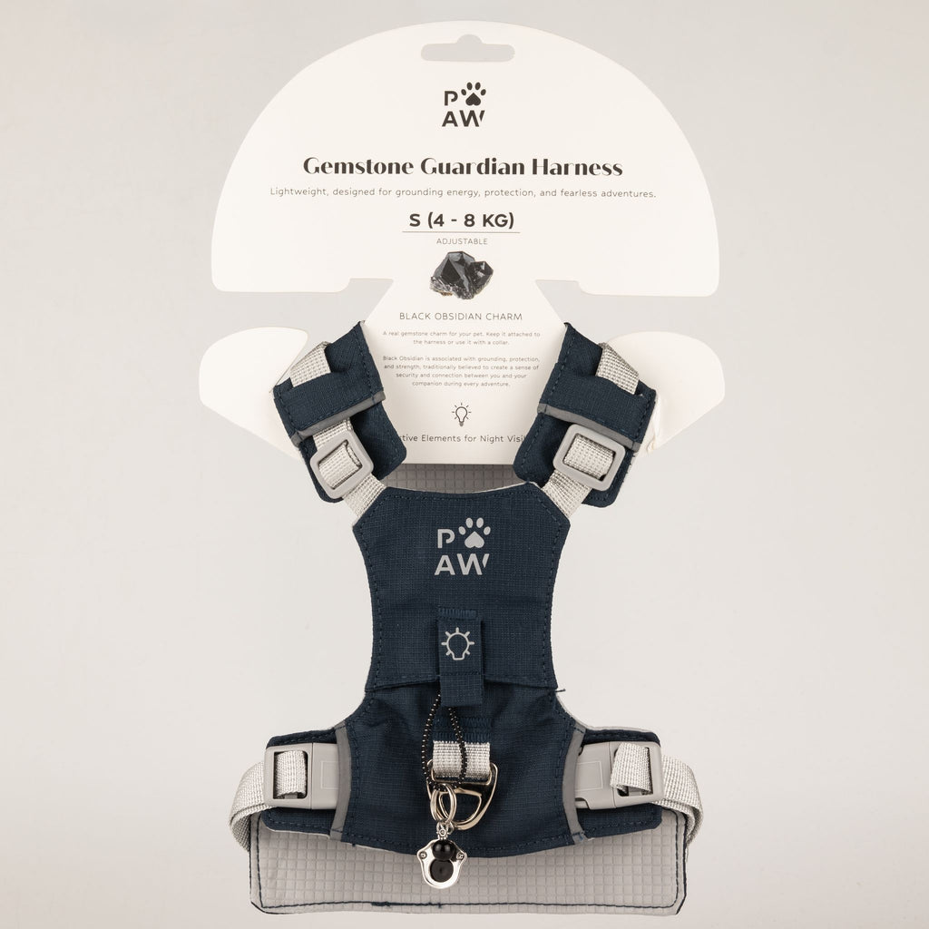 Gemstone Step-in Harness | Rock Grey · Black Obsidian · Size S