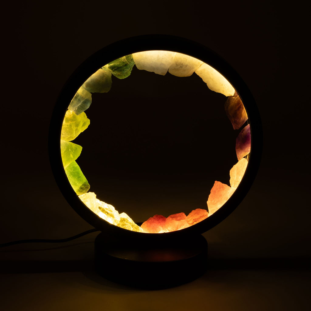Gemstone Halo Lamp – Seven Stones – styled view