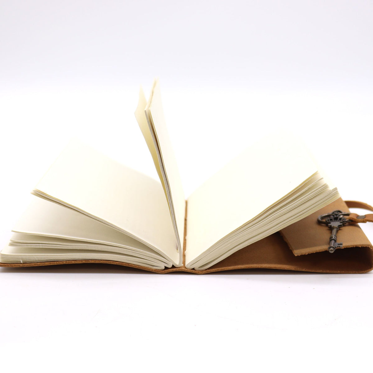 Leather Journal with Key | Oiled Tan Leather · 200 Pages