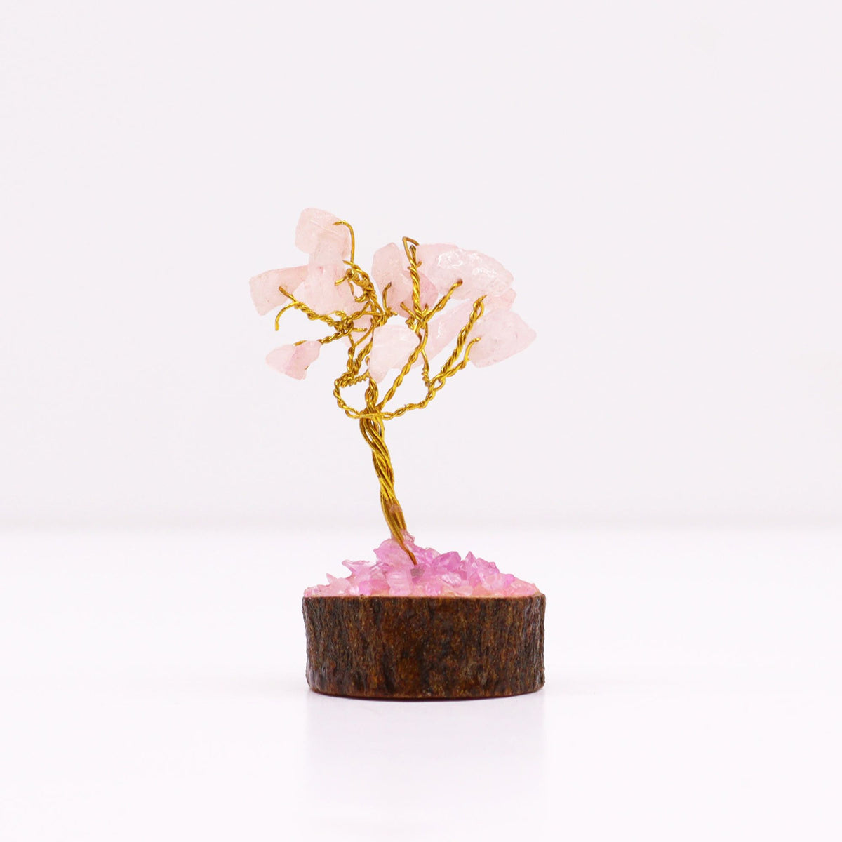 Mini Gemstone Tree – Rose Quartz – close-up
