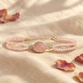 Rose Quartz Connector Bracelet – Gold by Chapter 9 Copenhagen