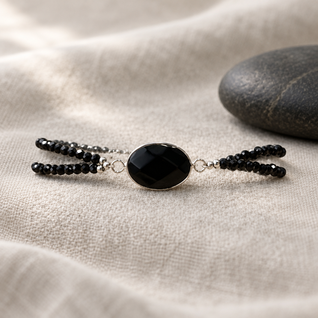 Onyx Connector Bracelet – Silver by Chapter 9 Copenhagen