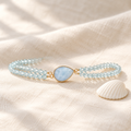 Aquamarine Connector Bracelet – Gold by Chapter 9 Copenhagen
