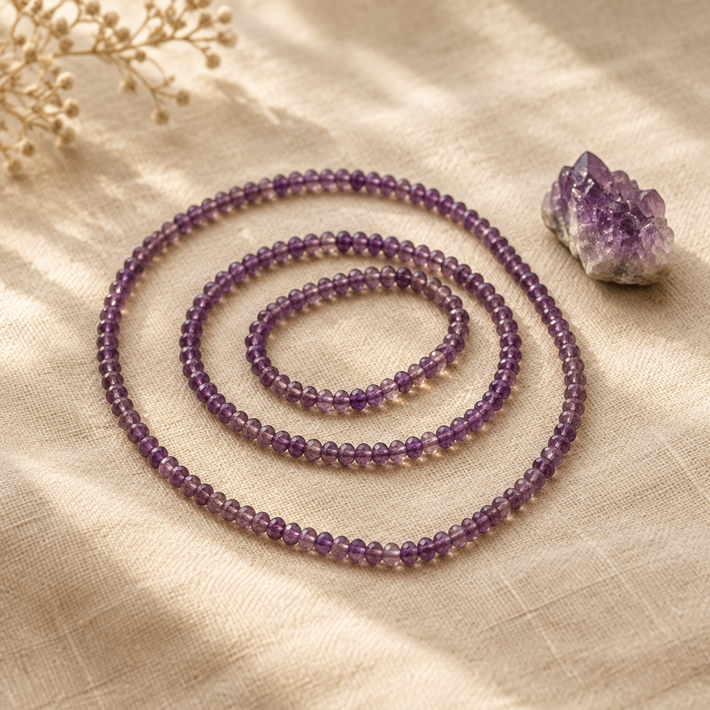 Amethyst Wrap Bracelet & Necklace by Chapter 9 Copenhagen